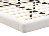 White Boucle Floating Bed with Light,King N769P304636W