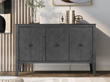 Adjustable Shelf Storage Sideboard with 3 Retro Metal Handles and 4 Pinewood Legs, for N711P261460E