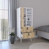Huna Tall Dresser, Unit with Door, 2 Drawers, and Open Shelves B070P173201