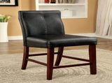 Beautifully sleek Transitional 2pcs Counter Height Chairs Brown Cherry Leatherette Cushion Seat B011P170229