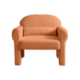 modern boucle accent chair with lumbar pillow for living room W848141060