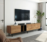 ZNTS Modern TV Stand for 80'' TV with 3 Doors, Media Console Table, Entertainment Center with Large WF302939AAP