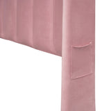 ZNTS Queen Size Storage Bed Velvet Upholstered Platform Bed with a Big Drawer - Pink WF296854AAH