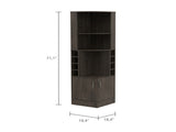 Dark Walnut 8-Bottle 2-Shelf Bar Cabinet B062P202120