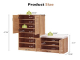 Multi functional Storage Cabinet with Bench & 73 Storage compartment, Adjustable layer board
, 33472359