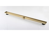 30 Inch Linear Shower Drain with Removable Square Patterned Grate, 304 Stainless Steel with Hair 55303724