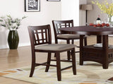 Set of 2 Chairs Dining Room Furniture Brown Solid wood Counter Height Chairs Upholstered Cushioned HS00F1205-ID-AHD