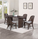 2pc Mid-Century Modern Upholstered Dining Chair Barrel Back Brown Walnut Finish Wooden Dining Room B011P263741