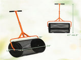 24" Lawn Topdressing Spreader with 0.75"0.5" Mesh, Compost Spreader for Soil Sand Fertilizer Orange 80497758