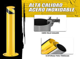 Safety Bollard Post, 36 Inch Height Steel Bollards, 3 Inch Diameter Parking Bollard, Yellow Powder 43872630