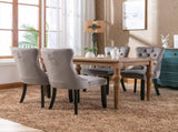 Modern, High-end Tufted Solid Wood Contemporary Velvet Upholstered Dining Chair with Wood Legs 44425383
