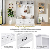 ON-TREND Elegant Wide Hall Tree with 5 Hooks, Versatile Entryway Lift Top Storage Bench with 2 N721P234409K