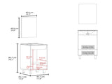 Saratoga Bathroom Cabinet with 2 Doors, White B128P314812
