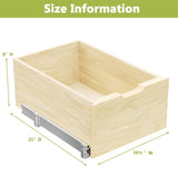 Hard Close Pull Out Cabinet Organizer 8" High Drawer 16" W x 21" D Wood Slide Out Shelves Cabinet T3210P277237