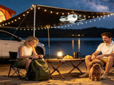 2-in-1 Camping Fan with LED Lantern Remote Control, 4 Wind Speeds 3 Light Brightness Timer Function 24666456
