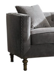 Sidonia Gray Velvet Loveseat W/2 Pillows B2726P401996