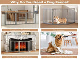 63" x 30" Gray Wooden Pet Fence 22921688