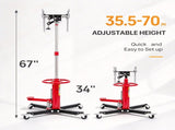 Transmission Jack, 1100 lbs 1/2Ton Hydraulic 2-Stage High Lift Vertical Telescoping Floor Jack 76908572
