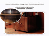 Rotating Bookshelf, 360 Degree Display 5 Tier Corner Bookshelf with Drawer for Small Space, Floor W2641P329220