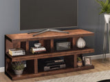64 inch TV Stand Console for TVs up to 70 inches, No Assembly Required, Whiskey Finish B108P160187