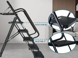 Step Ladder, Folding Step Stool with Wide Anti-Slip Pedal, Sturdy Steel Ladder, Convenient Handrail, W2660P468424