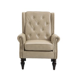 COOLMORE Wood Frame Armchair, Modern Accent Chair Lounge Chair with Sturdy Wood Legs for Living Room W395109981