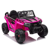 ZNTS 12V kids Ride On Mini UTV, Electric Car with Front LED Lights and Horn, Single Seat with a Safety W2181P160710