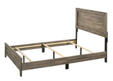 Grey Finish Fabric 1pc Queen Size Panel Bed Beautiful Wooden Bedroom Furniture Contemporary Style B011P174710