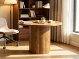 31.5 Inch Round Reception Desk for 4 People, Conference Table with Sturdy Base 85899311
