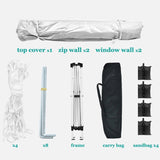 10'x10' Folding Canopy with 4 Removable Sidewalls Outdoor Event Shelter UPF 50 Gazebo Portable W2185P194752