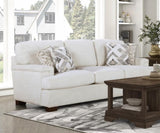 ZNTS Modern Elegance Comfort Sofa Cream Chenille Fabric Upholstery Decorative Pillows Solid Wood Living B011P256682