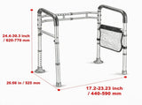 Foldable Toilet Safety Rail, 300 lbs Capacity, Non-Slip Handles, Reinforced Aluminum Alloy, Portable 95268987