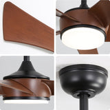 52 Inch Ceiling Fan with 22W LED Light and Remote Control 5 ABS Blades for Bedroom W934P229930