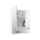 Wanna 23" High Double Door Medicine Cabinet with Three Shelves for Bathroom White B200P286959