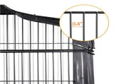 41" Four Feeders Double-Door Metal Birdcage with Slide-Out Tray, Black 52154388