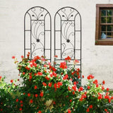 4 Pack Metal Garden Trellis 86.7" x 19.7" Rustproof Trellis for Climbing Plants Outdoor Flower W1586P268031