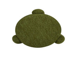 Hugo 20.5" Round Fully Upholstered Ottoman, Moss Green Boucle B2719P238444