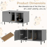 Gray Cat Litter Box Enclosure 89634177