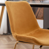 Aufurr Modern Velvet Dining Chair, Set of 2, Gold T2574P164605
