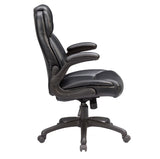 ZNTS Modern Adjustable Office Chair, Leather Upholstered Swivel Chair for Office Room, Gray B011P204078