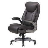 ZNTS Classic Gray Bonded Leather Upholstered Office Chair with Adjustable Armrest, Height and 360 Degree B011P204481