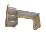 Writing Desk, Four Shelves, White / Pine B097133191