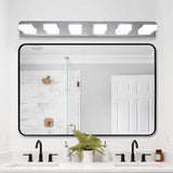 ZNTS (Same as W1340110610/L2016) Modern 6-Light Chrome LED Vanity Mirror Light Fixture For Bathrooms And W1340P206831