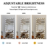 ZNTS Hollywood LED Full Body Mirror with Lights Extra Large Full Length Vanity Mirror with 3 Color Mode W708131915