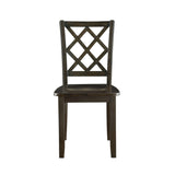 Classic Transitional 5pc Dining Set Dining Table and Four Side Chairs Set Charcoal Finish B011P144223