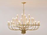 24-Light Gold Chandelier Industrial Iron Candle Chandelier Modern Suspended Farmhouse Chandeliers W5008P464949