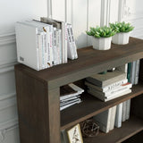 36 inch high 3-shelf Bookcase, No Assembly Required, Barnwood Finish GL-B108131550