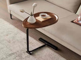 2-pieces Brown C-shaped Side Table, Small Sofa Table for Small Spaces, Living Room, Bedroom 31928625