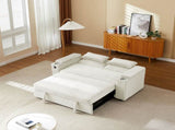 Beige Loveseat Sleeper Sofa with Storage Armrest ,USB Port W588P444893