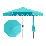 10 Feet Patio Umbrella with Crank Tilt Adjustment - Turquoise 93531992